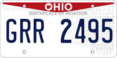 OH license plate GRR2495
