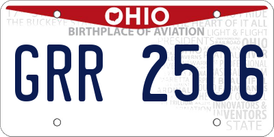 OH license plate GRR2506