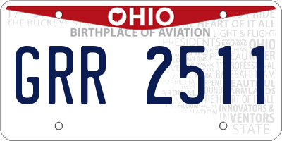 OH license plate GRR2511