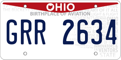 OH license plate GRR2634