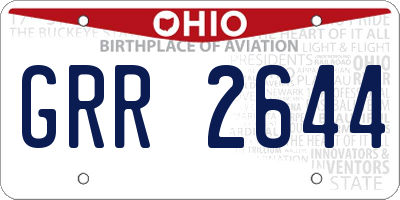 OH license plate GRR2644