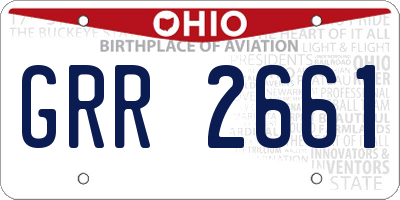 OH license plate GRR2661