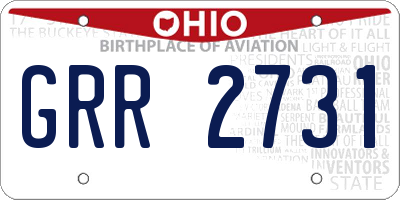 OH license plate GRR2731