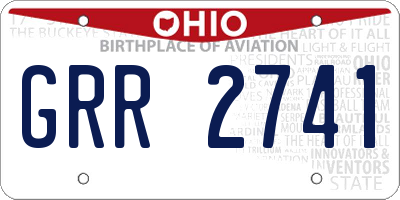 OH license plate GRR2741