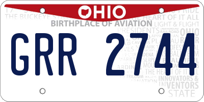 OH license plate GRR2744
