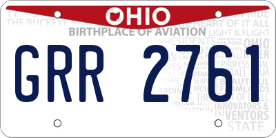 OH license plate GRR2761
