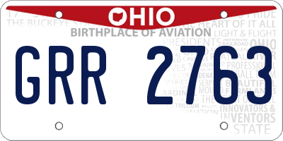 OH license plate GRR2763