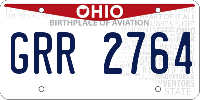 OH license plate GRR2764