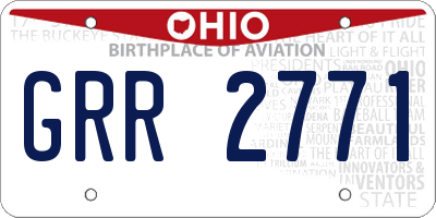 OH license plate GRR2771