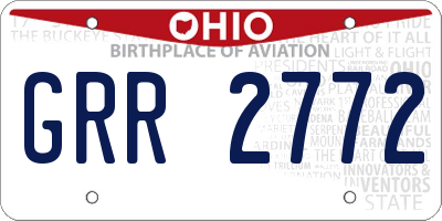 OH license plate GRR2772