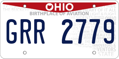 OH license plate GRR2779