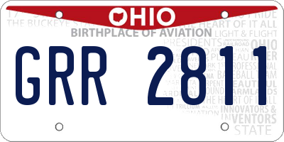 OH license plate GRR2811