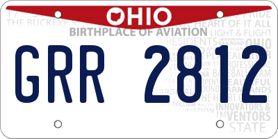 OH license plate GRR2812