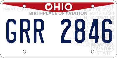 OH license plate GRR2846