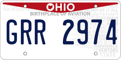 OH license plate GRR2974