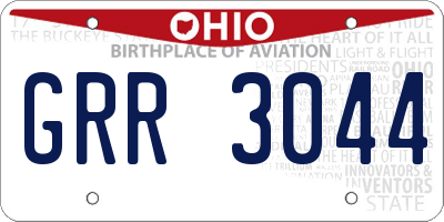 OH license plate GRR3044