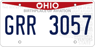 OH license plate GRR3057