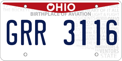 OH license plate GRR3116