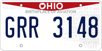 OH license plate GRR3148