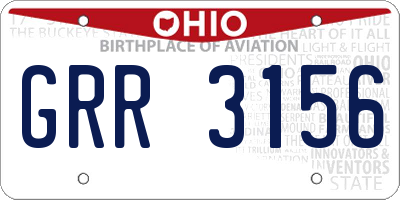 OH license plate GRR3156