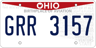 OH license plate GRR3157