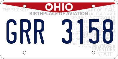 OH license plate GRR3158