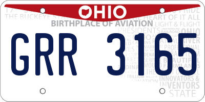 OH license plate GRR3165