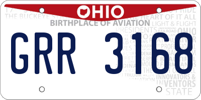 OH license plate GRR3168