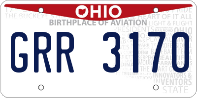 OH license plate GRR3170