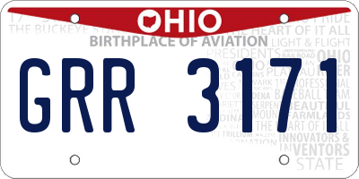 OH license plate GRR3171
