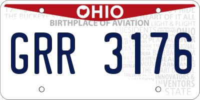 OH license plate GRR3176