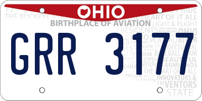 OH license plate GRR3177