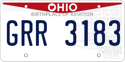 OH license plate GRR3183