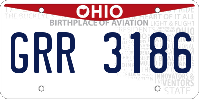 OH license plate GRR3186