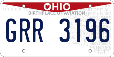 OH license plate GRR3196