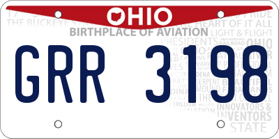 OH license plate GRR3198