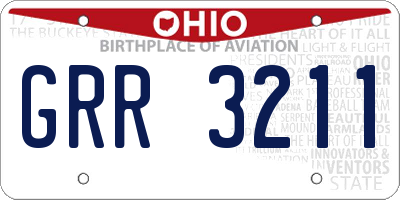 OH license plate GRR3211