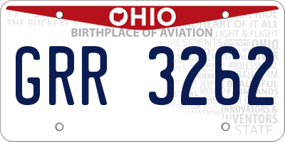 OH license plate GRR3262