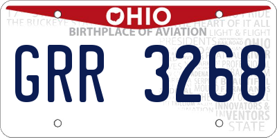 OH license plate GRR3268