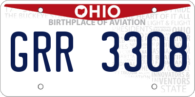 OH license plate GRR3308