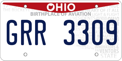 OH license plate GRR3309