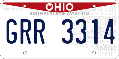 OH license plate GRR3314