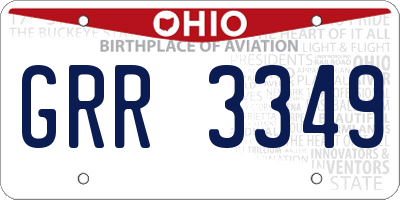 OH license plate GRR3349