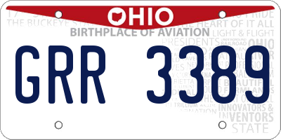 OH license plate GRR3389