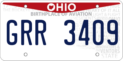 OH license plate GRR3409