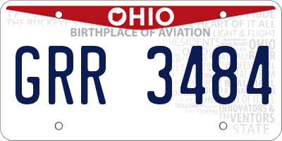 OH license plate GRR3484