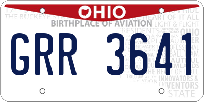 OH license plate GRR3641