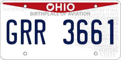 OH license plate GRR3661