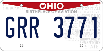 OH license plate GRR3771