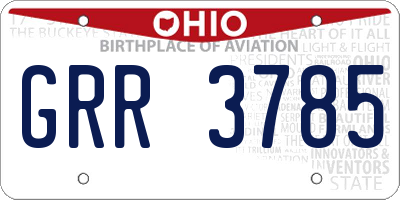 OH license plate GRR3785